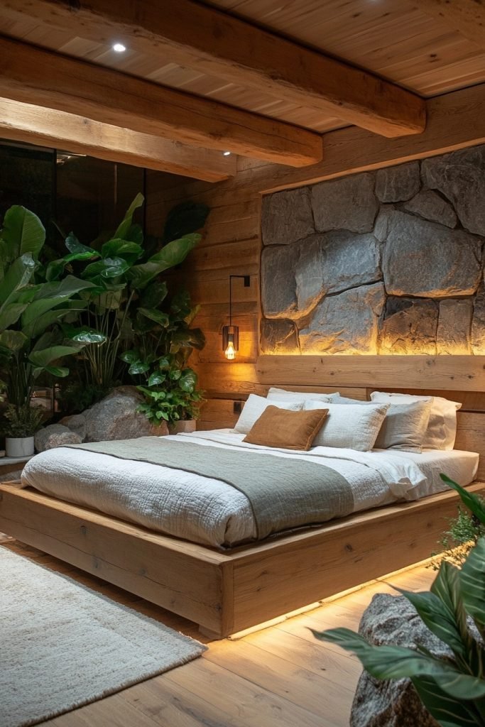 Natural Elements in a Modern Cabin