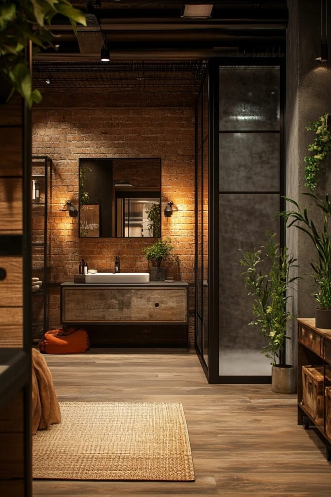 Open Concept Loft Bathroom