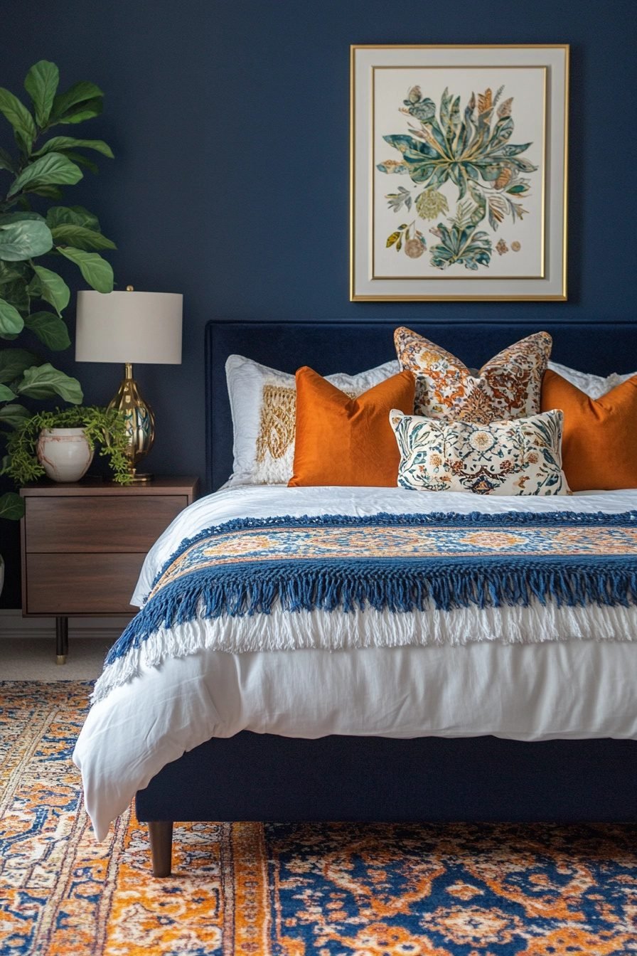 29 Navy Blue Boho Bedroom Ideas For A Bold And Relaxing Space ...