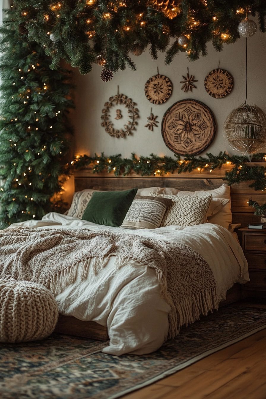 29 Boho Xmas Decor Bedroom Ideas For A Festive Bohemian Retreat ...