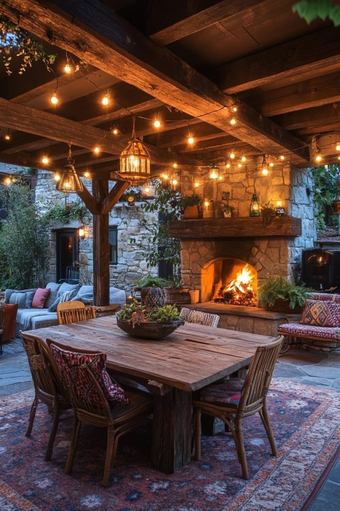 Rustic Charm Outdoor Seating