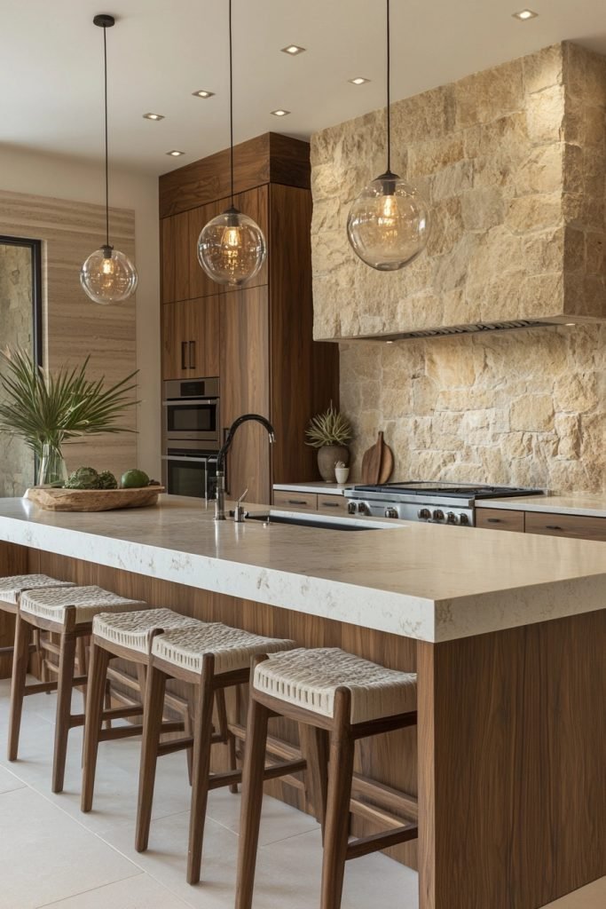 Serene Sandstone Kitchen