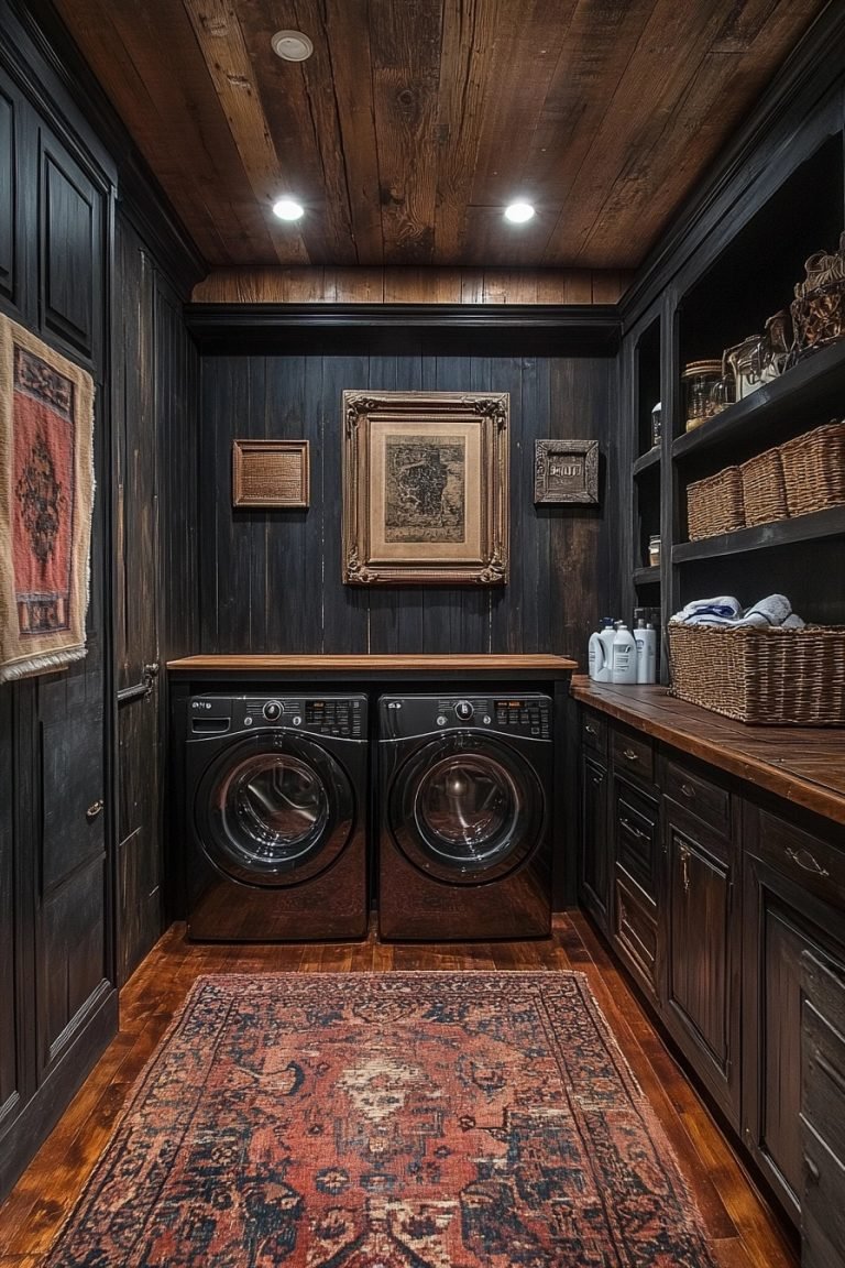 29 Western Gothic Laundry Room Ideas For A Dramatically Stylish Spin ...