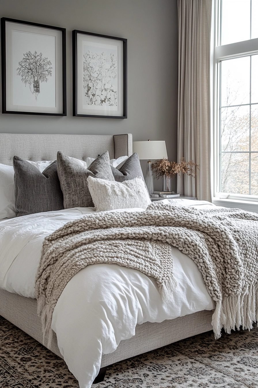 29 Gray Boho Bedroom Ideas That Combine Minimalism With Boho Charm ...