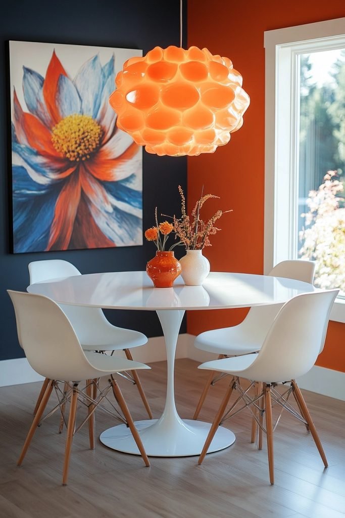 Sleek Retro Dining Area