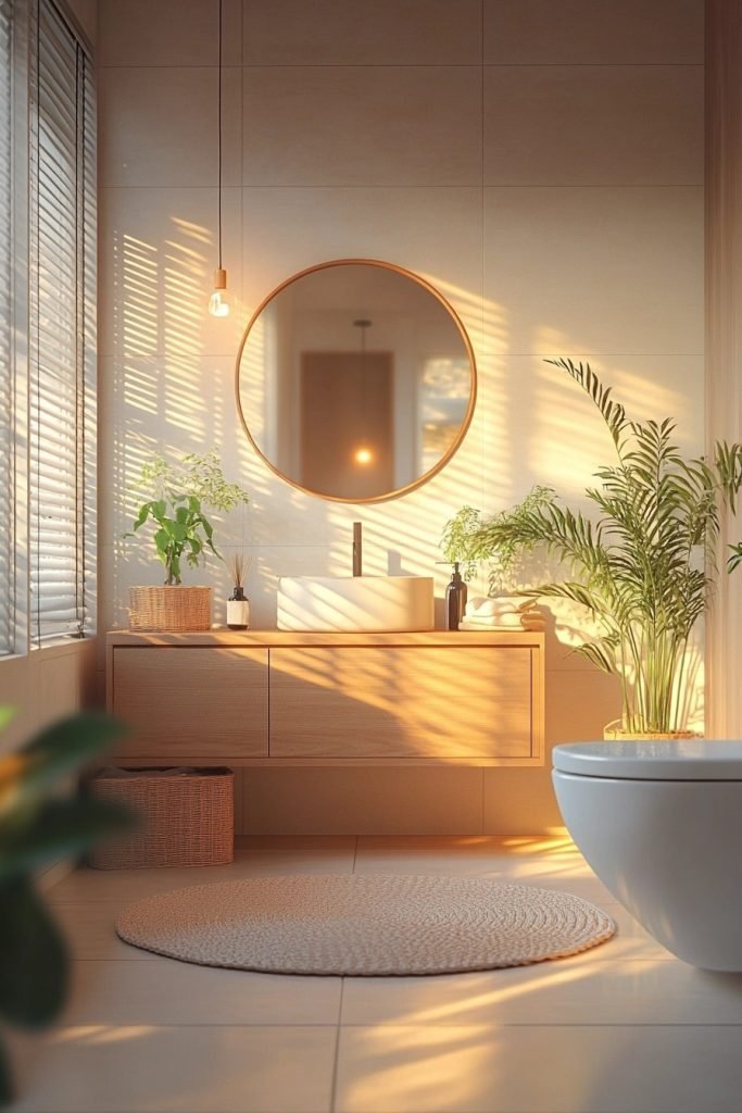 Soft Minimalist Loft Bathroom