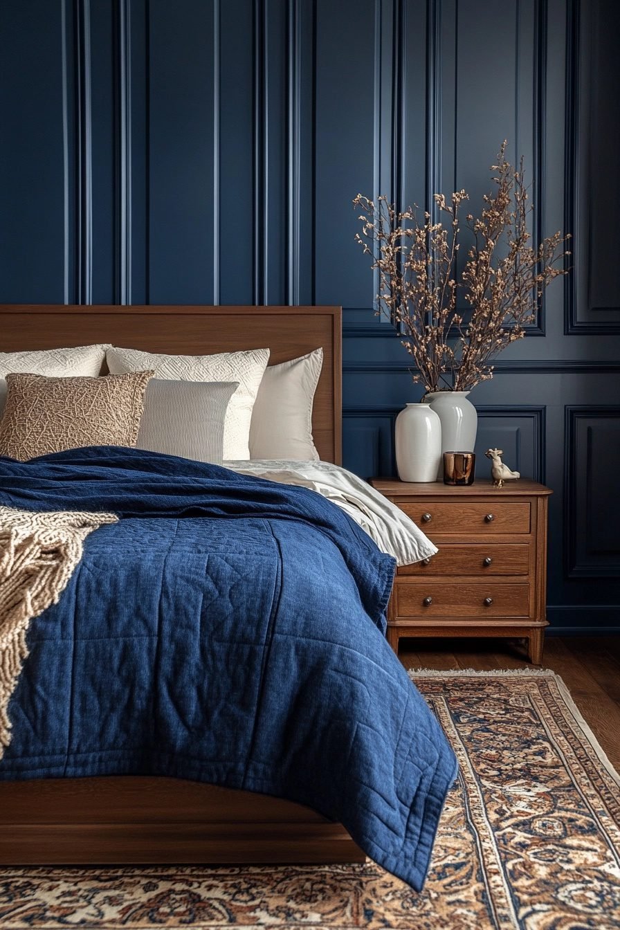 29 Navy Blue Boho Bedroom Ideas For A Bold And Relaxing Space ...