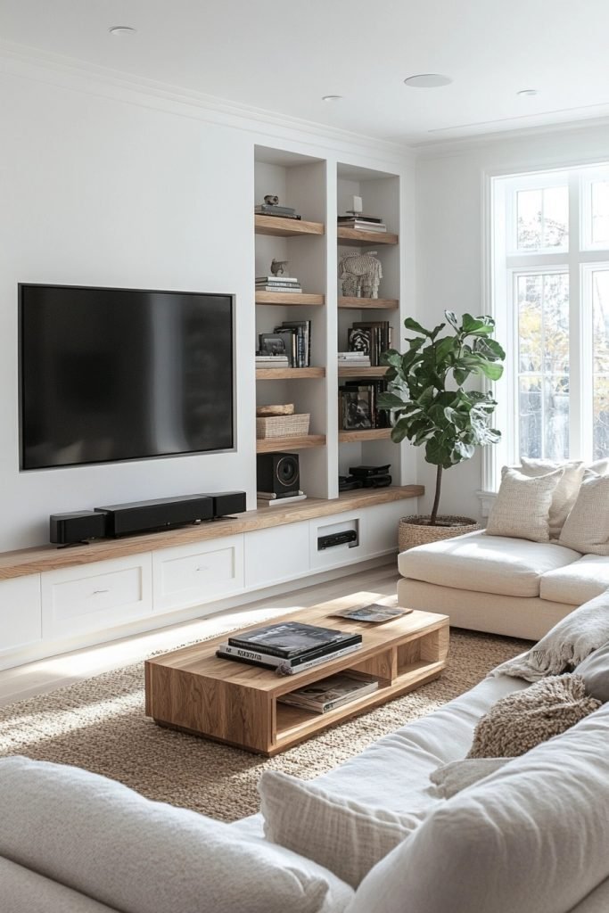 Tranquil Nordic TV Room