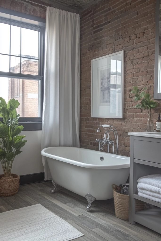 Understated Chic Loft Bathroom