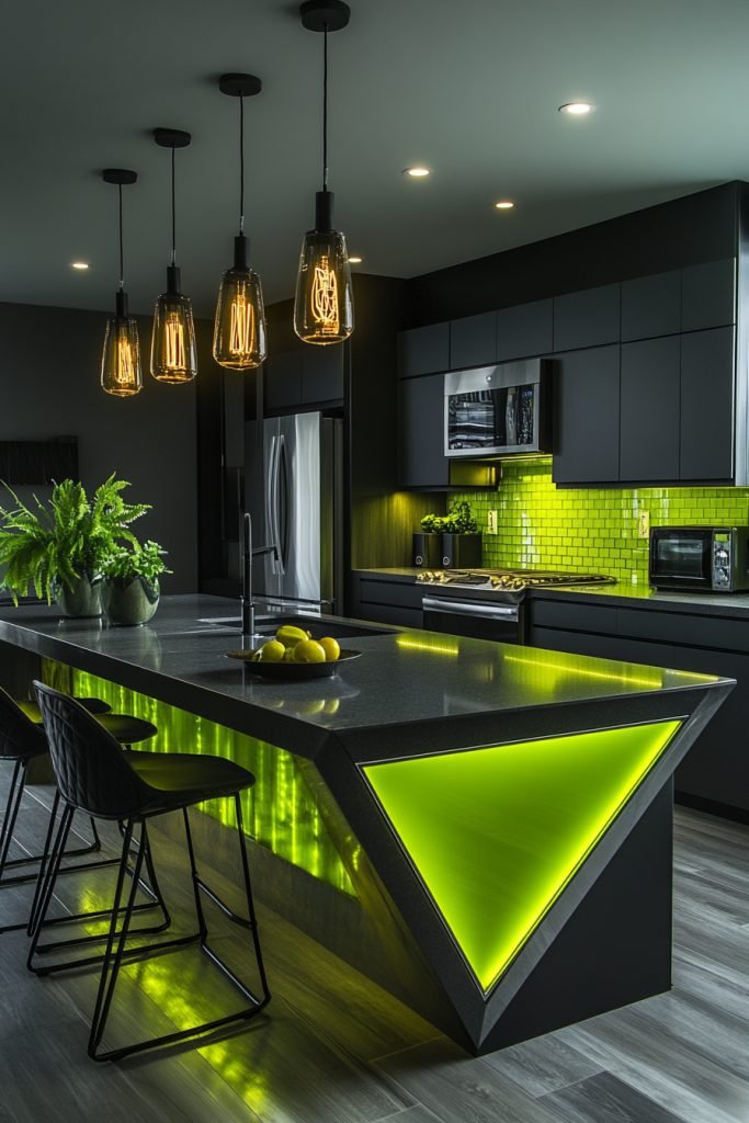 Verdant Modernist Kitchen