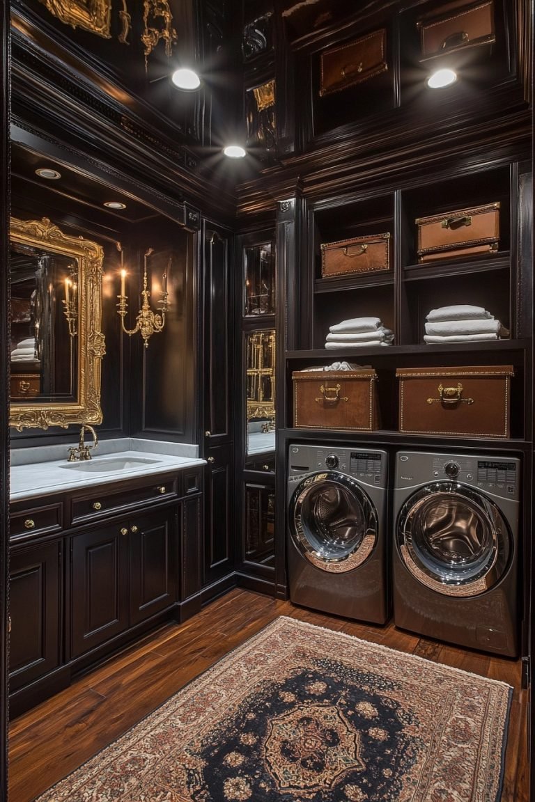 29 Western Gothic Laundry Room Ideas For A Dramatically Stylish Spin ...