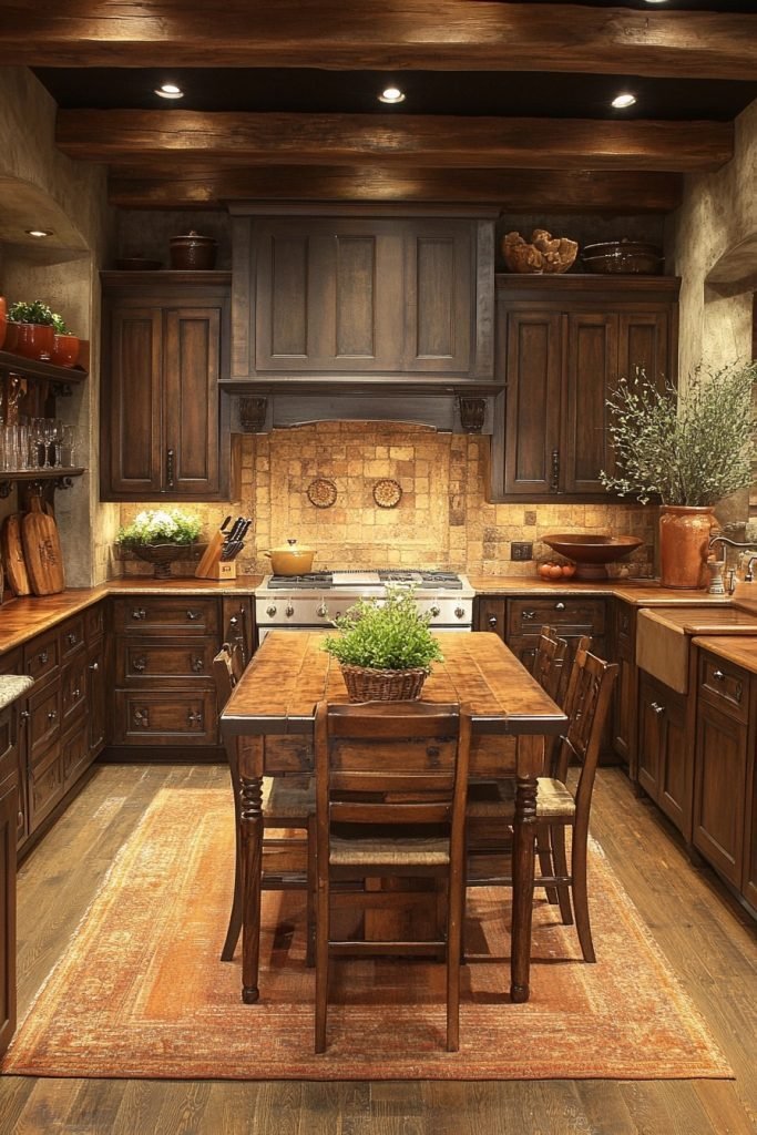 Warm Earth Tones Kitchen