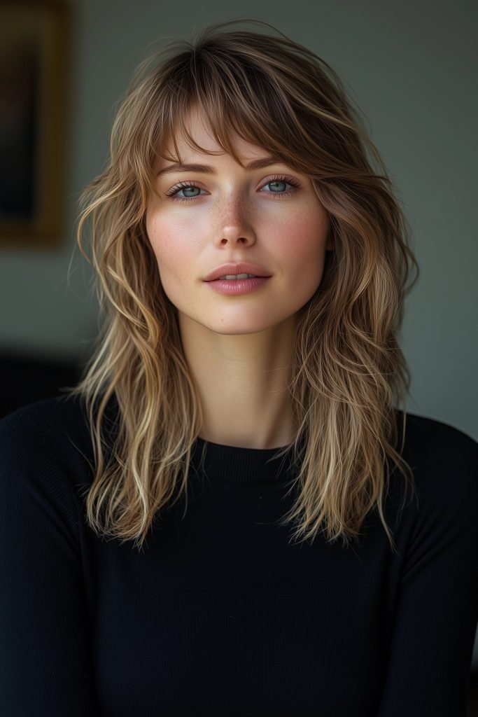 Wispy Layers with Curtain Bangs