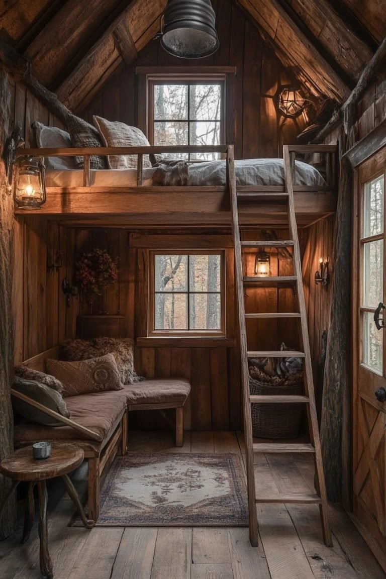 29 Small Cabin Interior With Loft Ideas For Smart Space-Saving ...