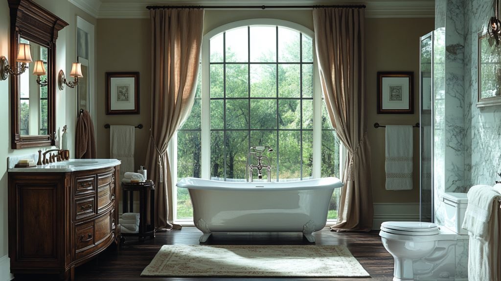 transitional bathroom design