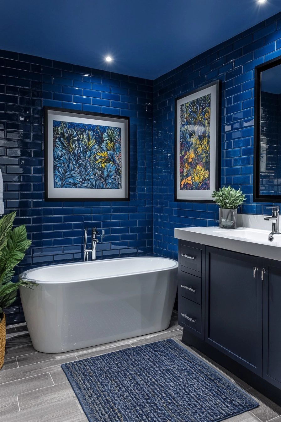 29 Blue Bathroom Decor Ideas For A Fresh And Modern Look - Courtneys World