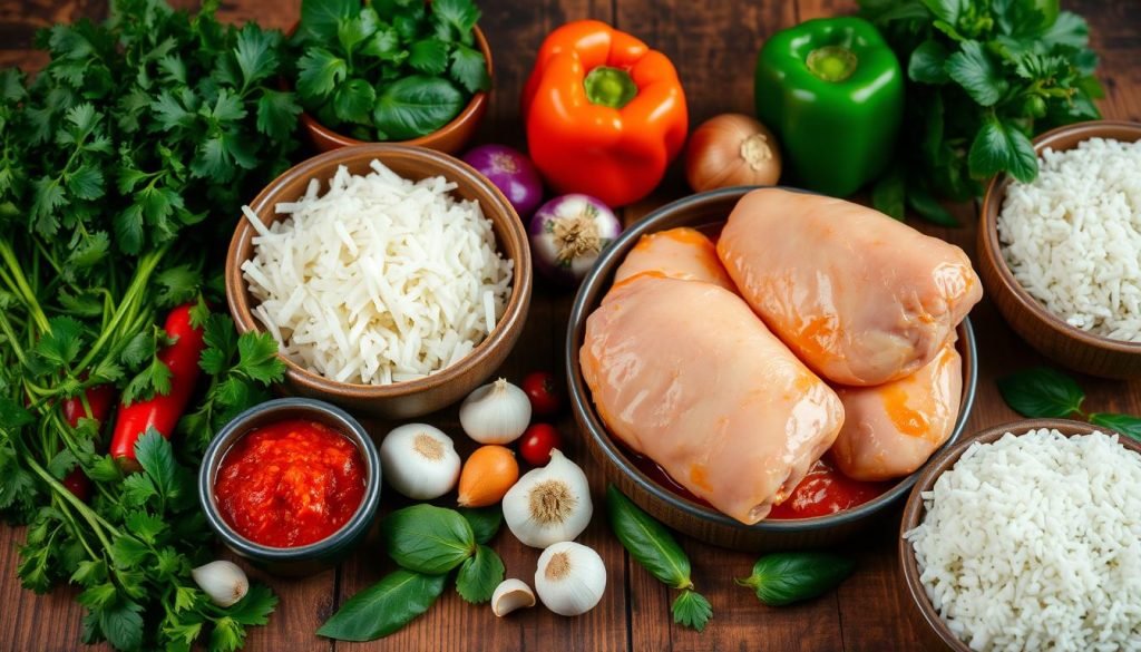 Ingredients for Red Curry Chicken Thighs & Rice