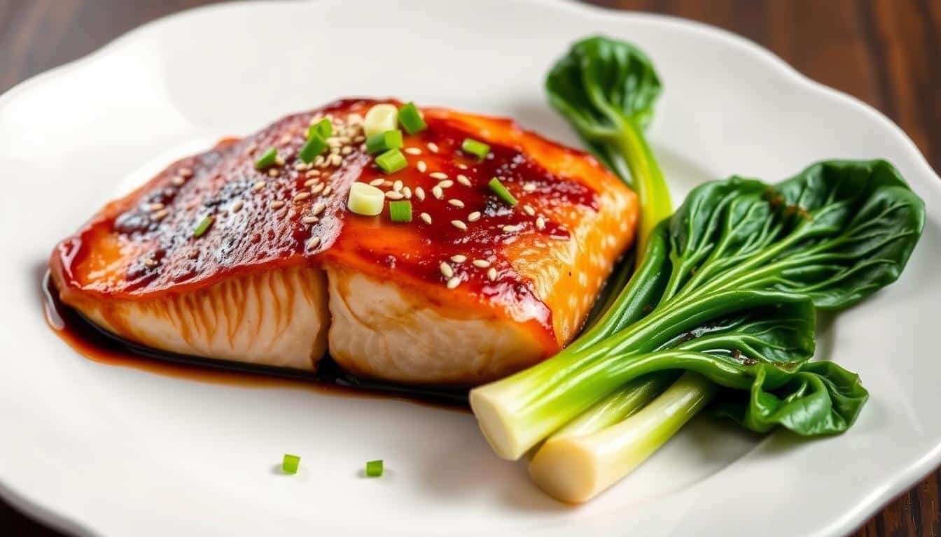 Miso Air Fryer Salmon With Baby Bok Choy Recipe