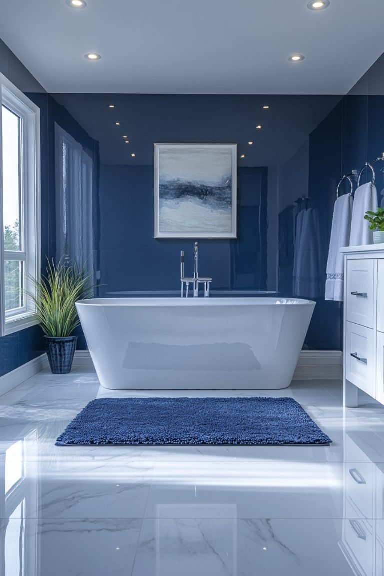 29 Blue Bathroom Decor Ideas For A Fresh And Modern Look - Courtneys World