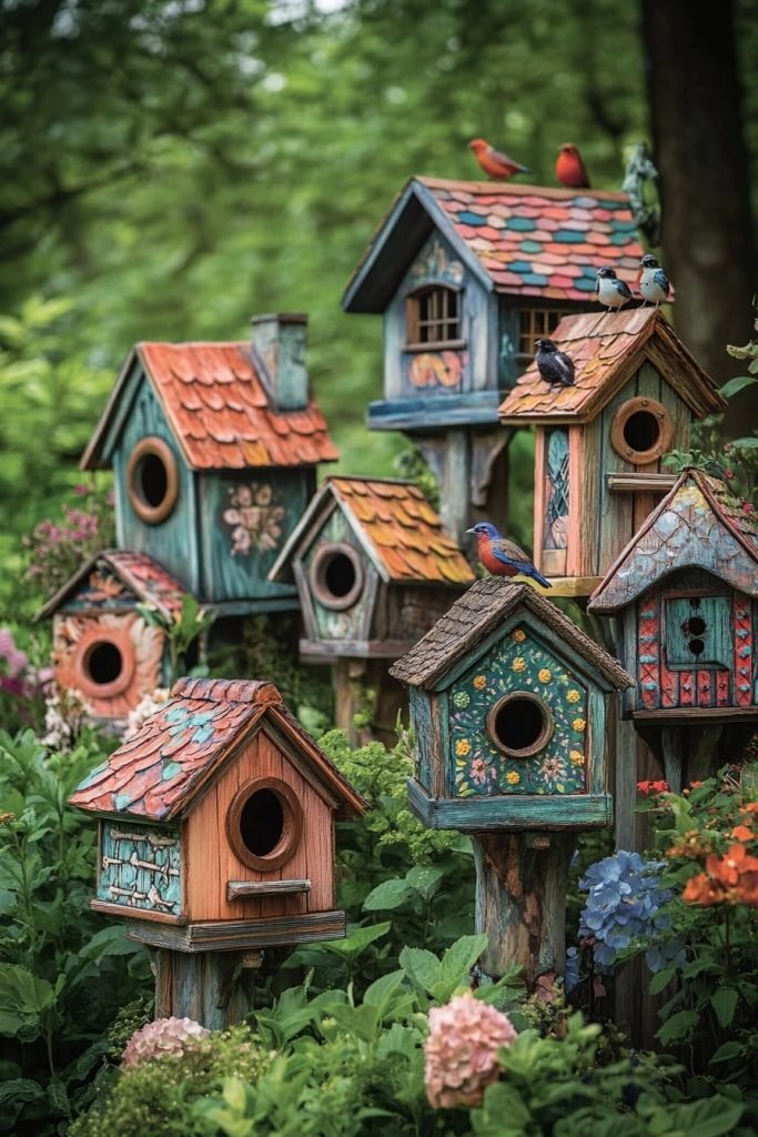 Old English Cottage Birdhouses