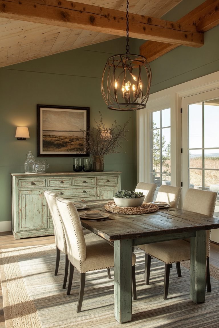 29 Sage Green Dining Room Ideas To Bring A Refreshing Touch To Your ...