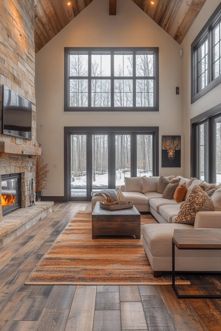 29 Rustic Modern Living Room Ideas To Bring A Fresh Twist To Country ...