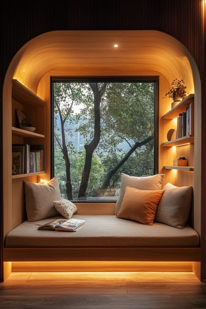 Tranquil Nipponic Reading Nook