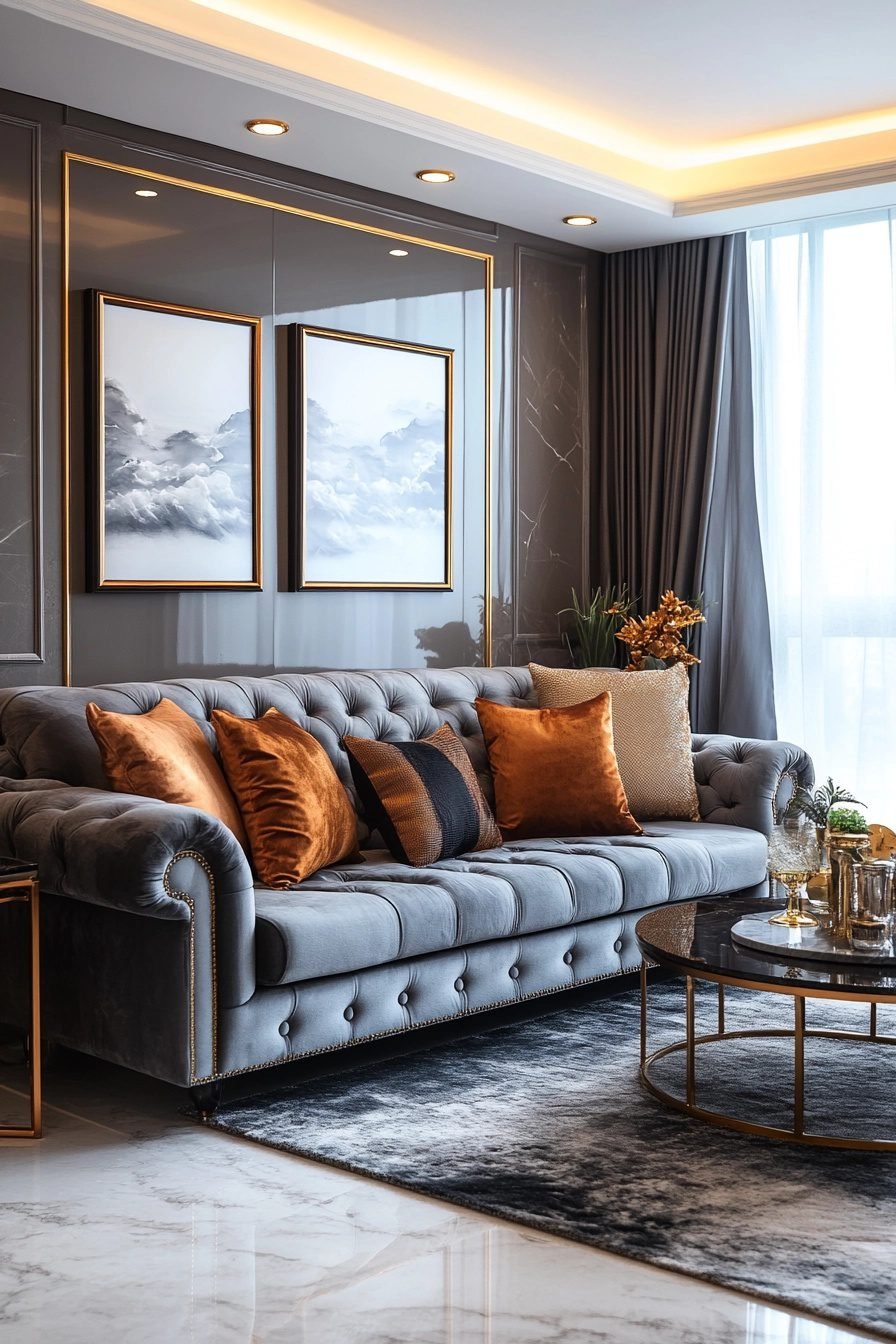29 Grey Sofa Living Room Ideas To Pair With Bold Accents - Courtneys World