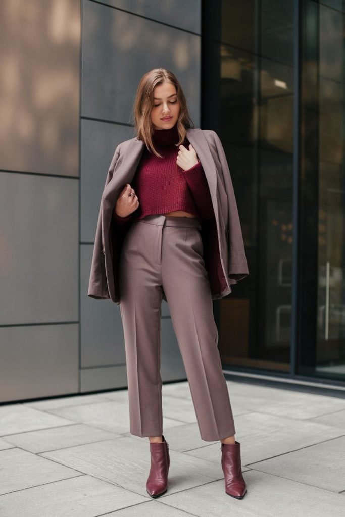 Cropped Knit Sweater Outfit