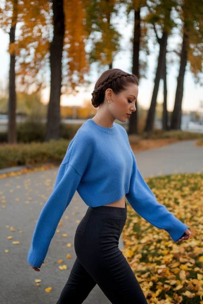 Cropped Knit Sweater Outfit