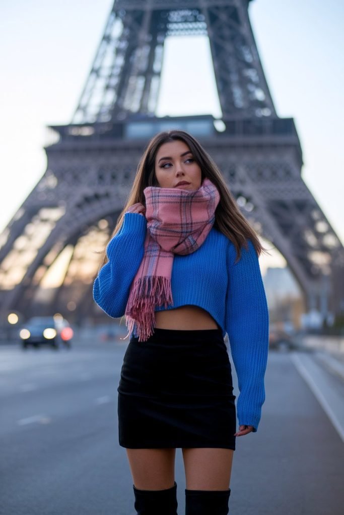 Cropped Knit Sweater Outfit