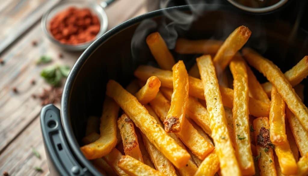 making crispy fries