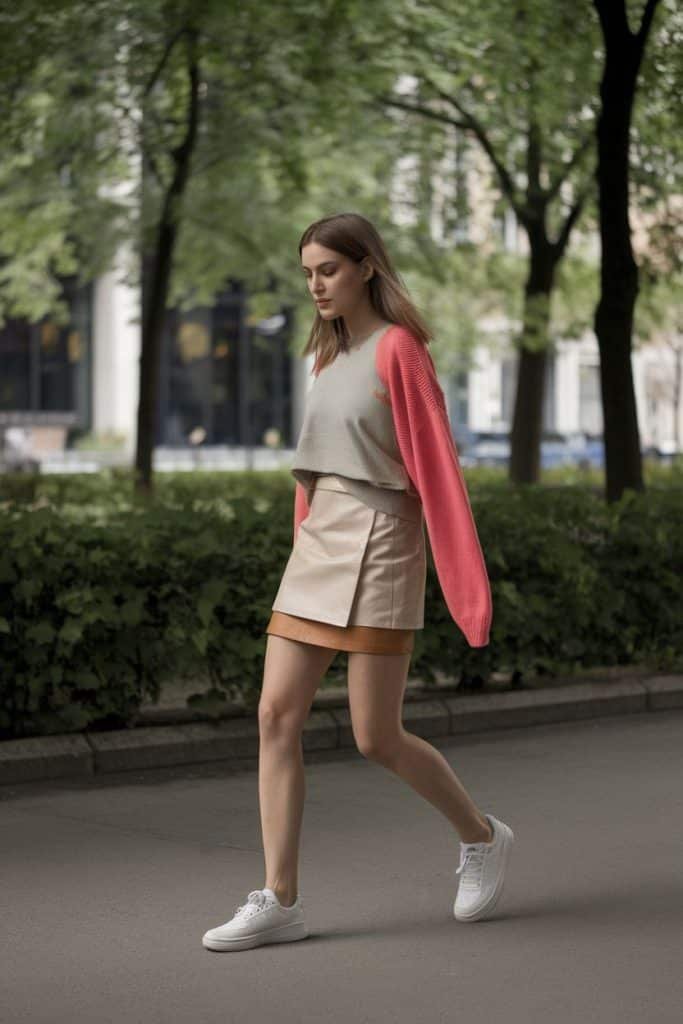 Mini Skirt Layered Outfit