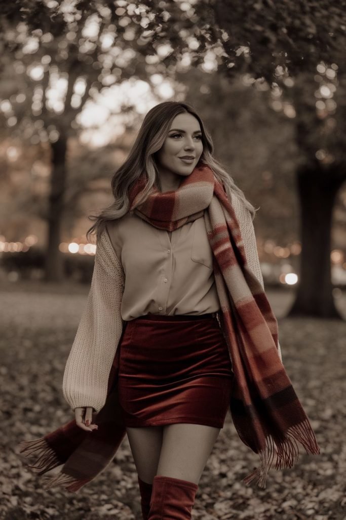 Mini Skirt Layered Outfit