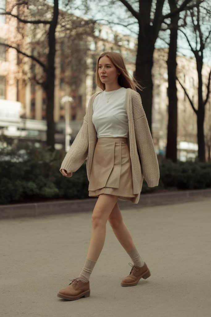 Mini Skirt Layered Outfit