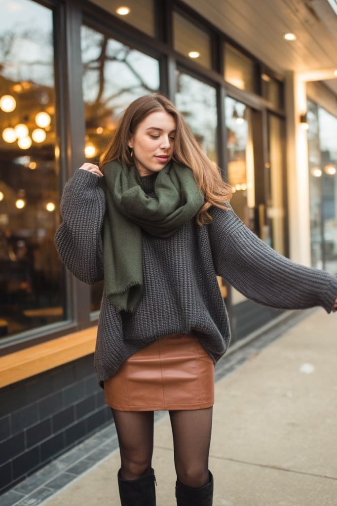 Mini Skirt Layered Outfit