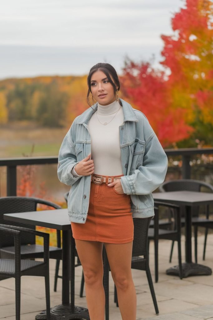 Mini Skirt Layered Outfit