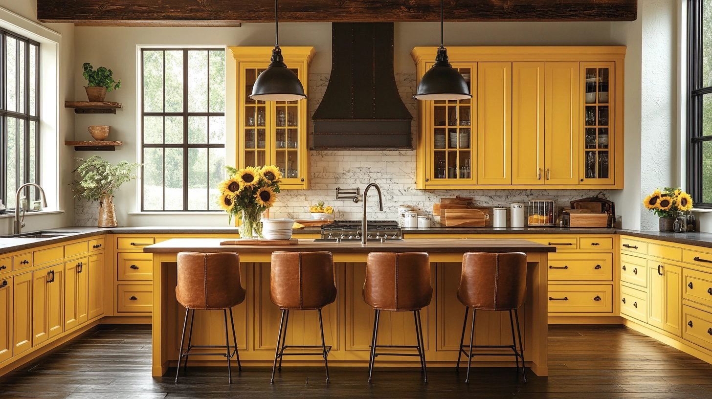 19 Yellow Kitchen Cabinets To Add A Pop Of Sunshine To Your Home ...