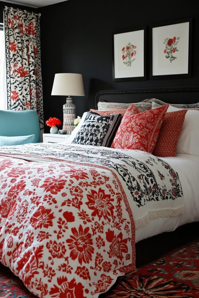 Contemporary Contrast Bedroom