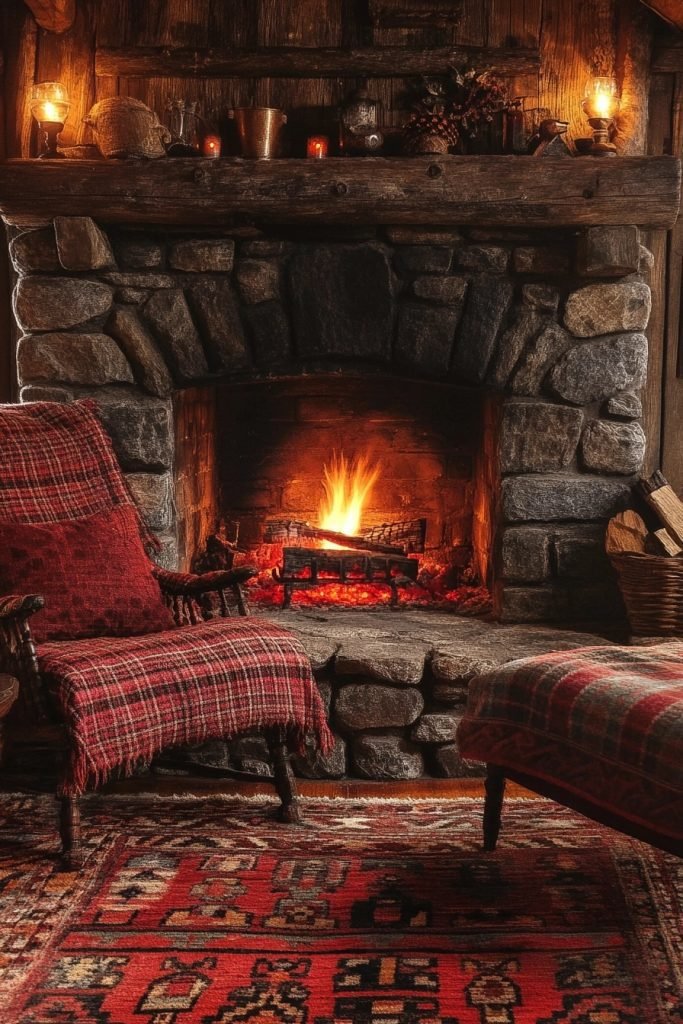 Cozy Hearth Room Fireplace