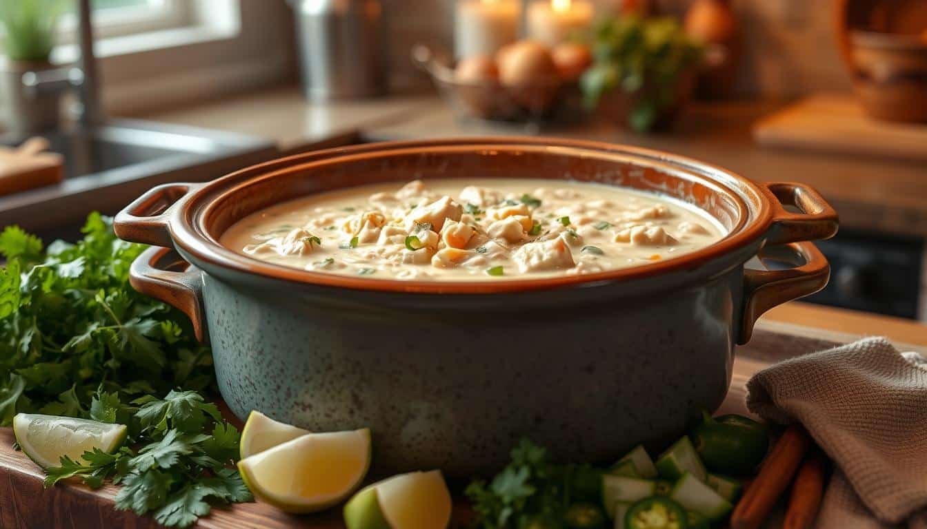 Creamy Crockpot White Chicken Chili Recipe | Easy Comfort