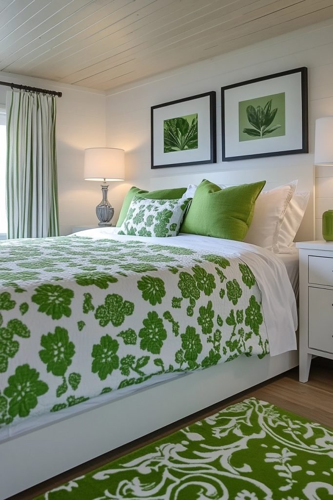 Lime Green Accent Bedroom