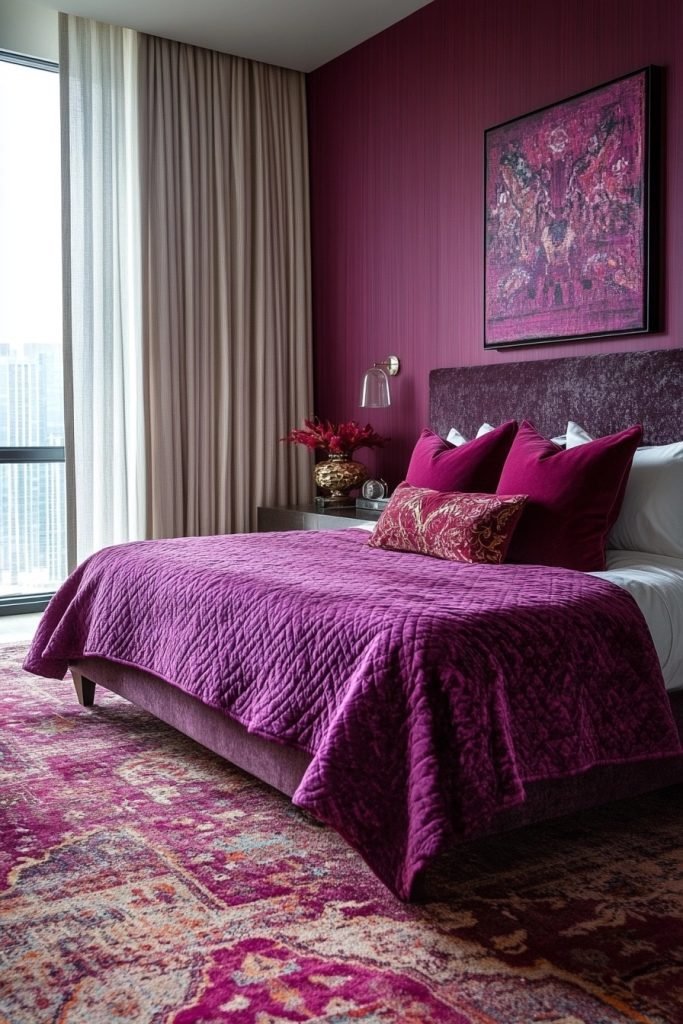 Minimalist Magenta Touch Bedroom