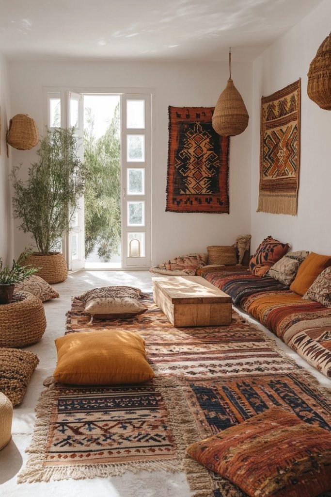 Patterned Layered Rugs