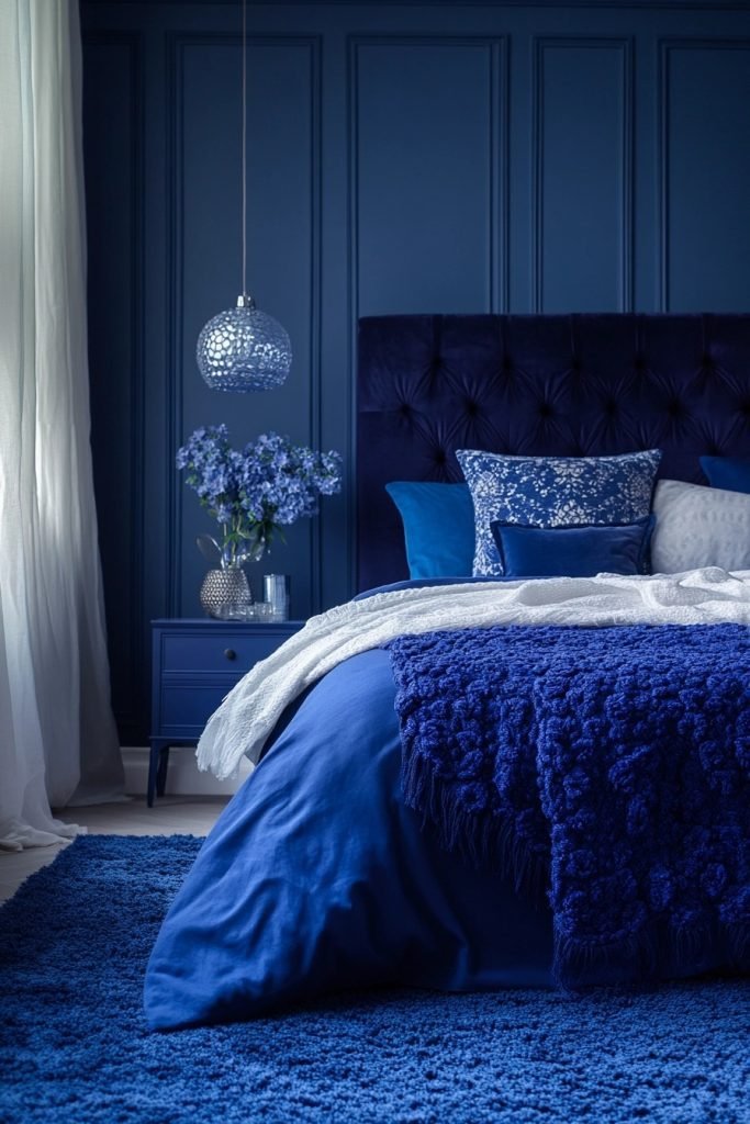 Royal Blue Simplicity Bedroom