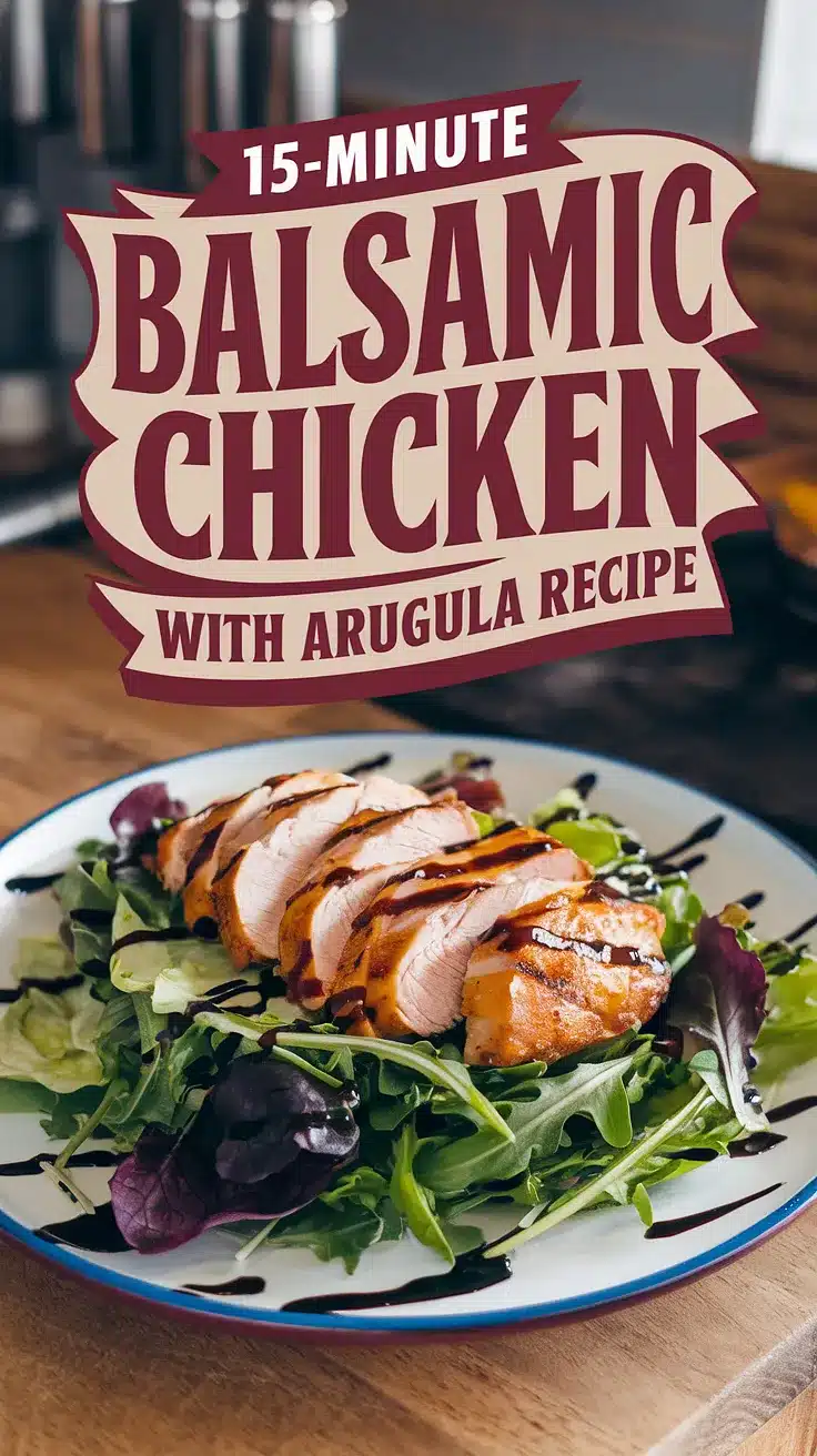 15-Minute Balsamic Chicken with Arugula