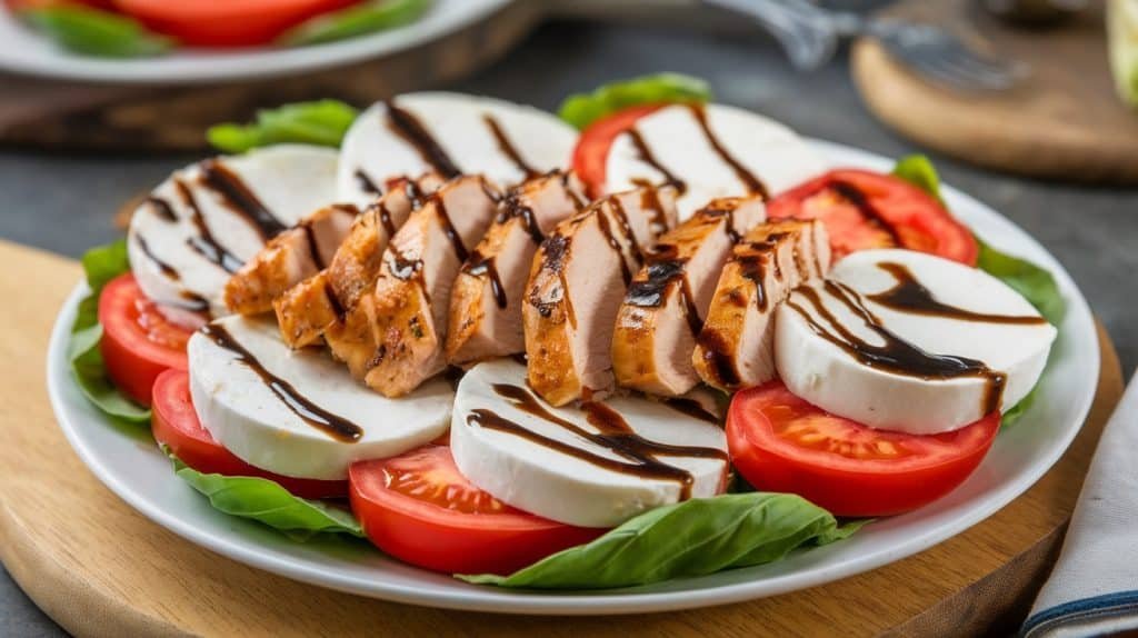 15-Minute Caprese Salad with Grilled Chicken
