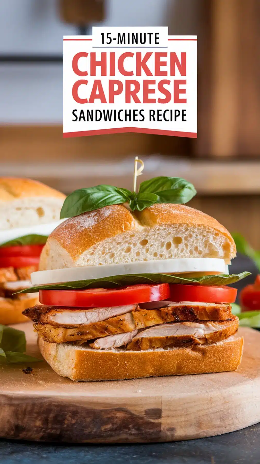 15-Minute Chicken Caprese Sandwiches 1 15-Minute Chicken Caprese Sandwiches