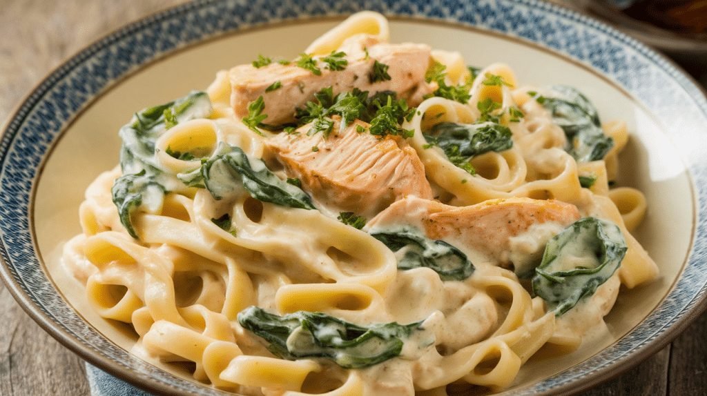 15-Minute Chicken and Spinach Alfredo 6 15-Minute Chicken and Spinach Alfredo