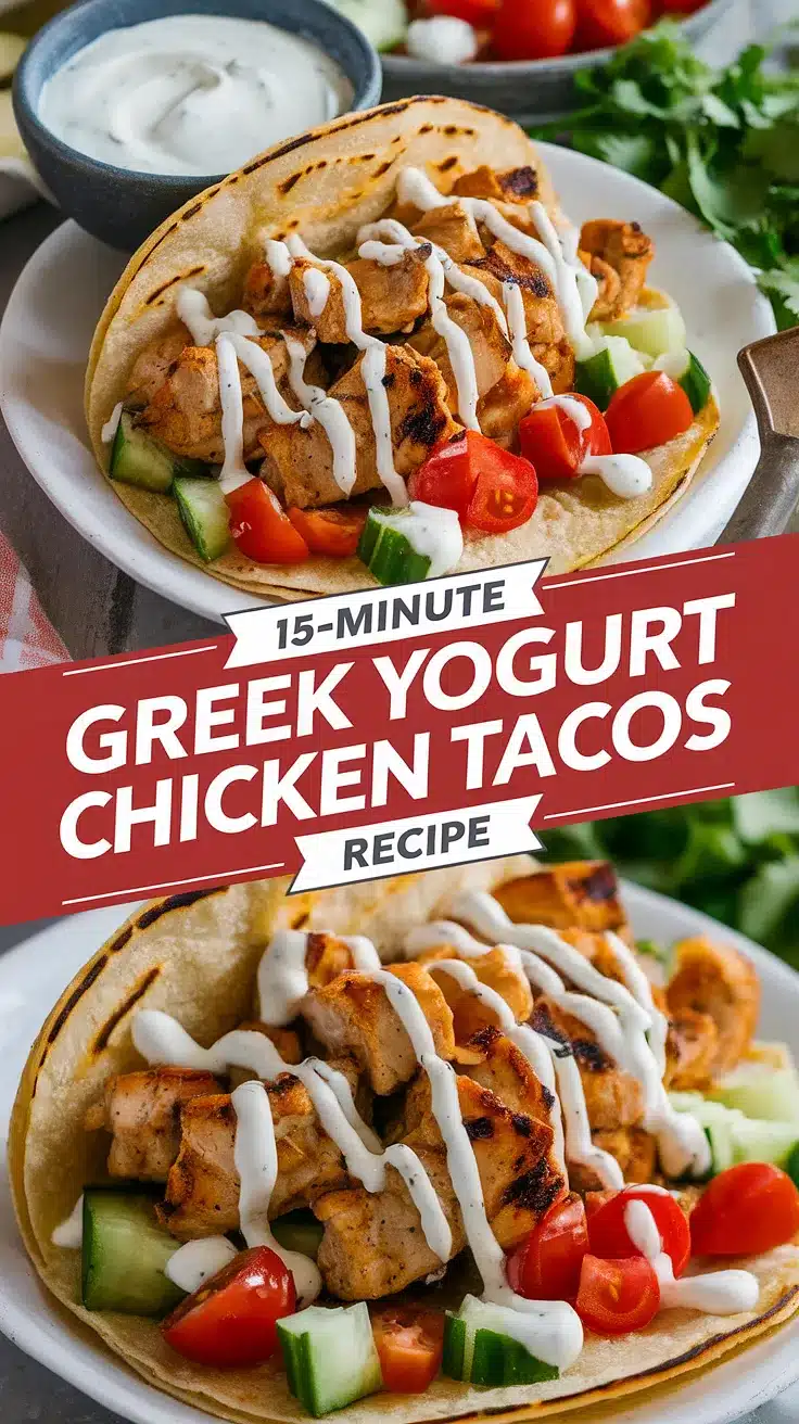 15-Minute Greek Yogurt Chicken Tacos